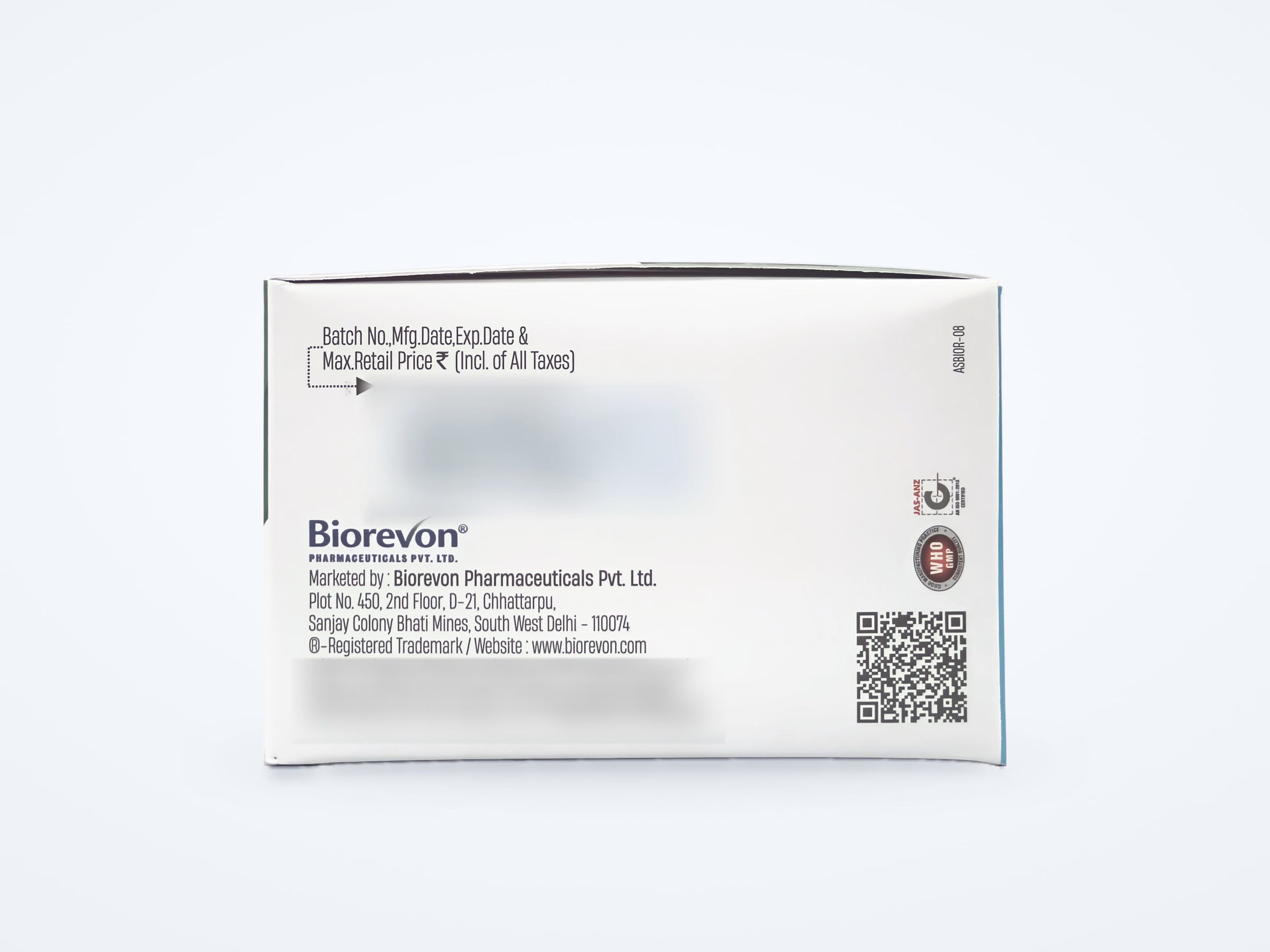 Acerevon-SP tablets carton, side panel