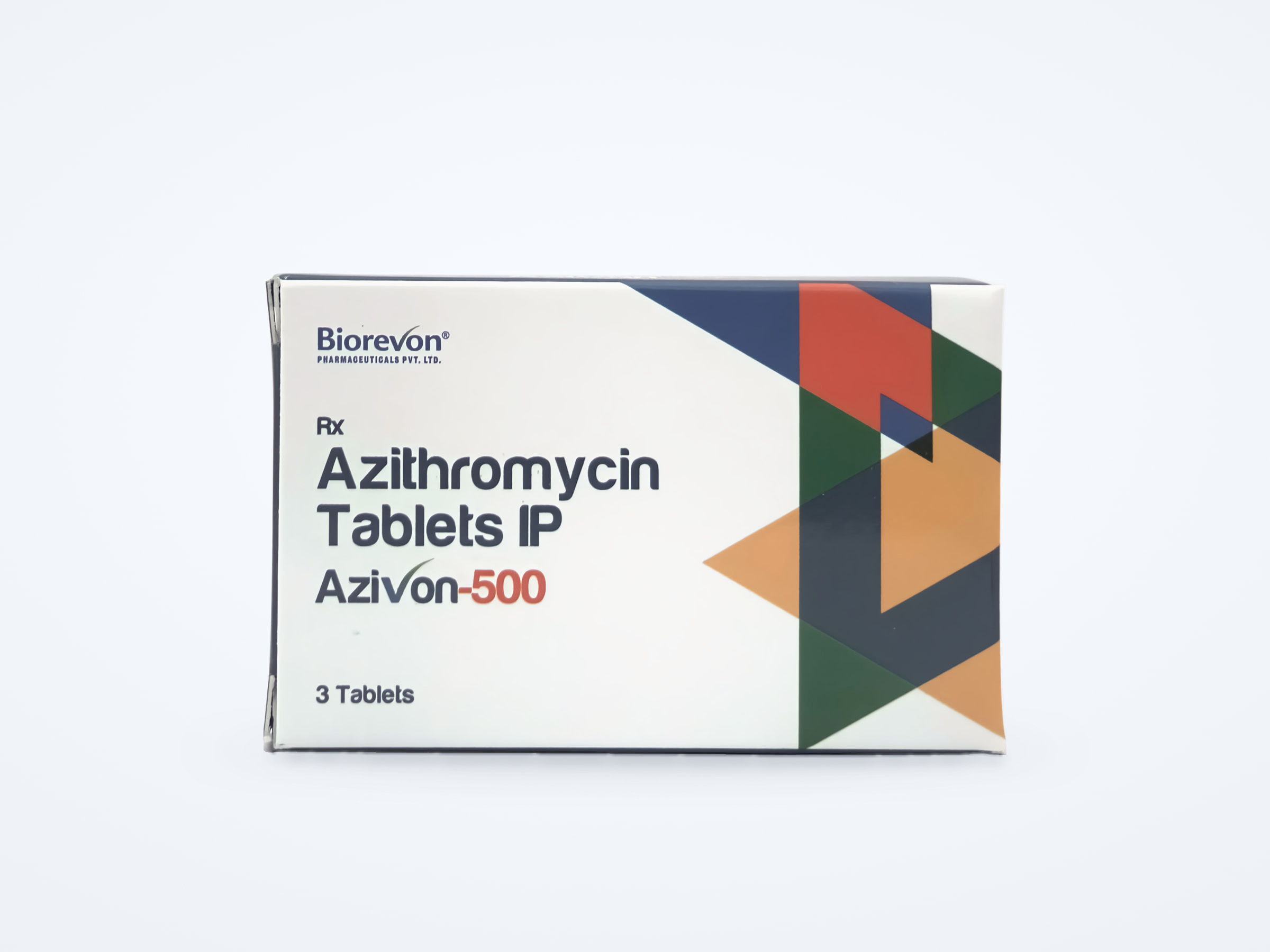 Azivon-500 tablets carton, front panel