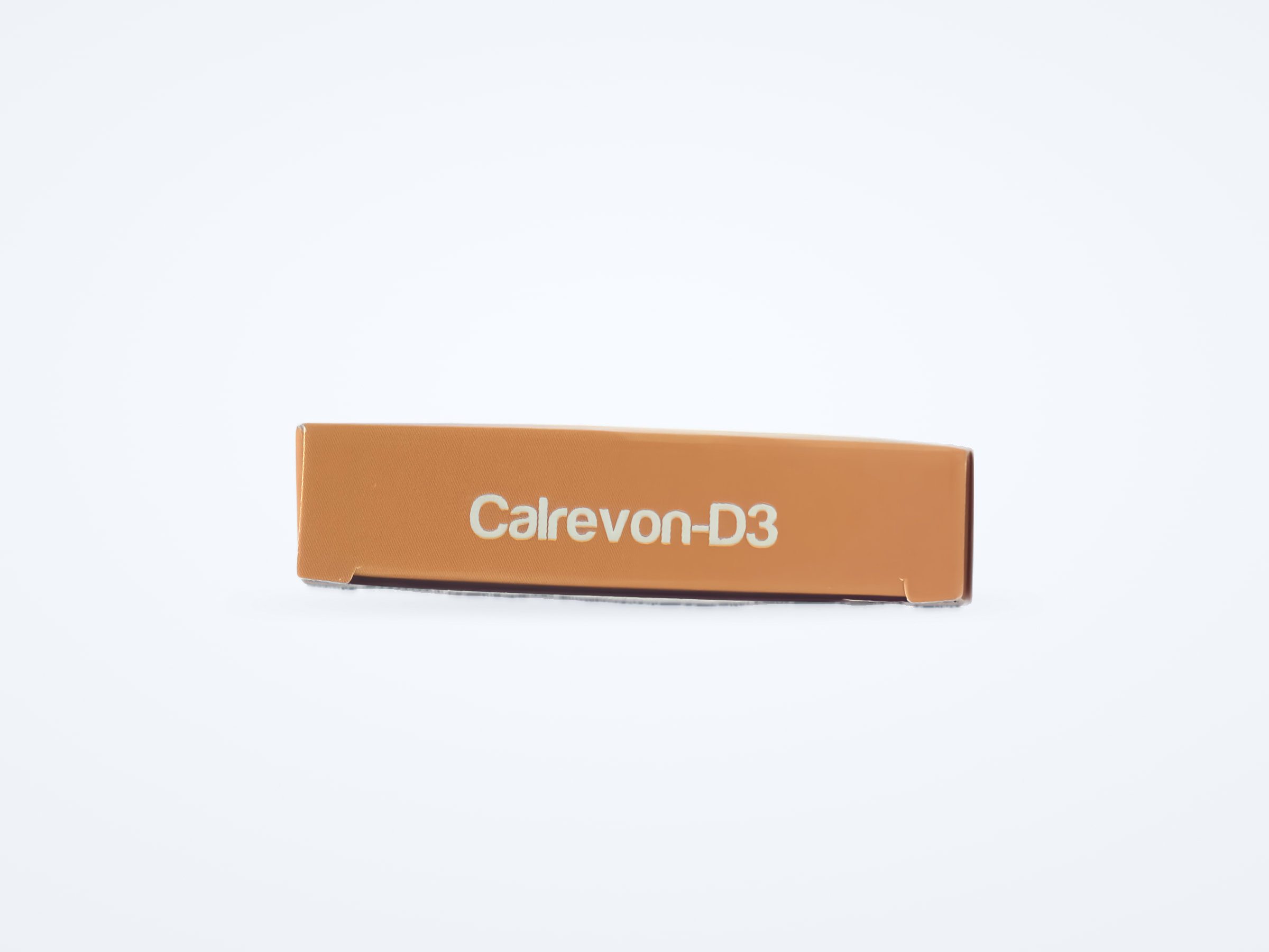 Calrevon-D3 soft gelatin capsules carton, end panel