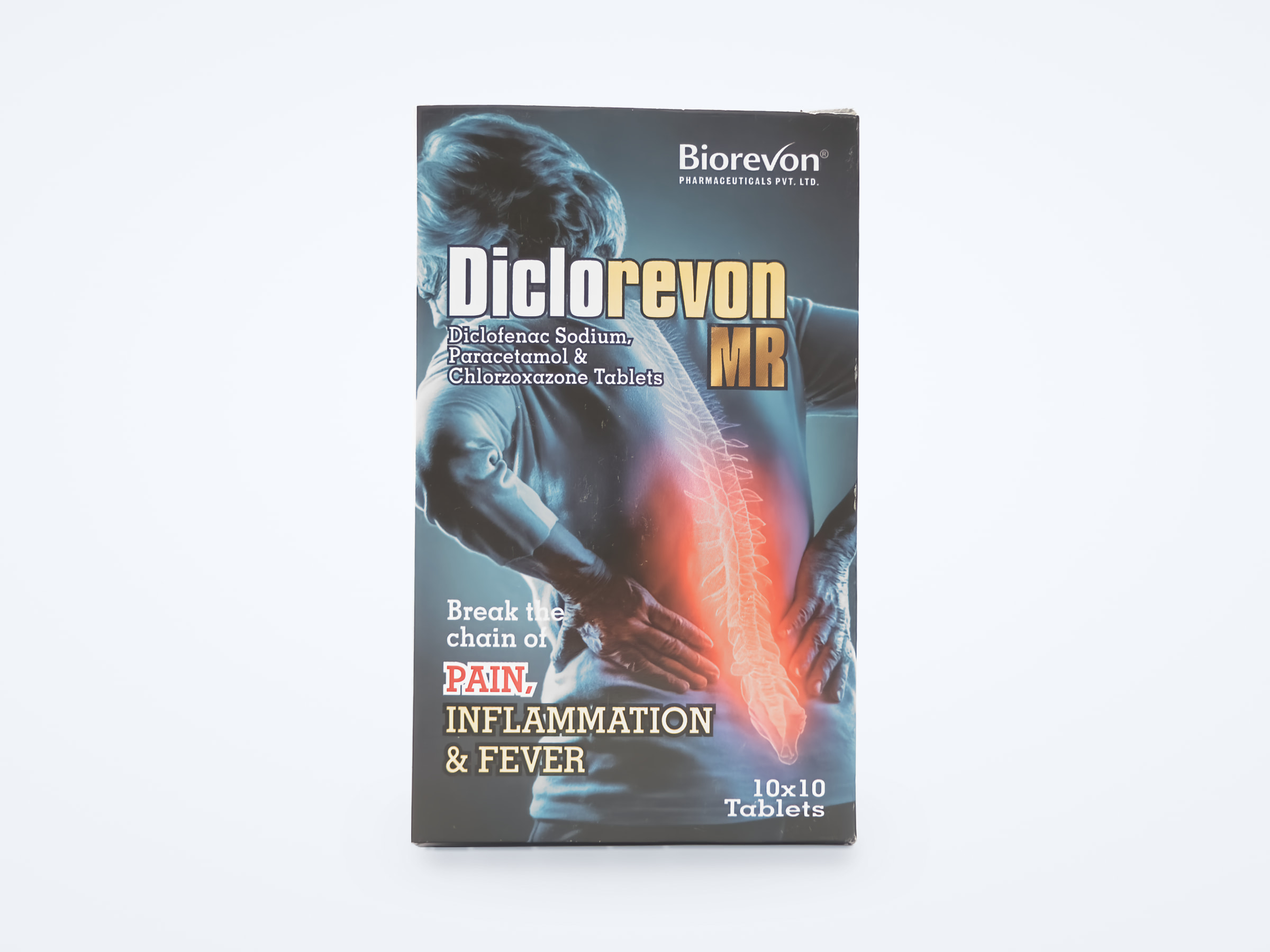 Diclorevon MR tablets carton, front panel