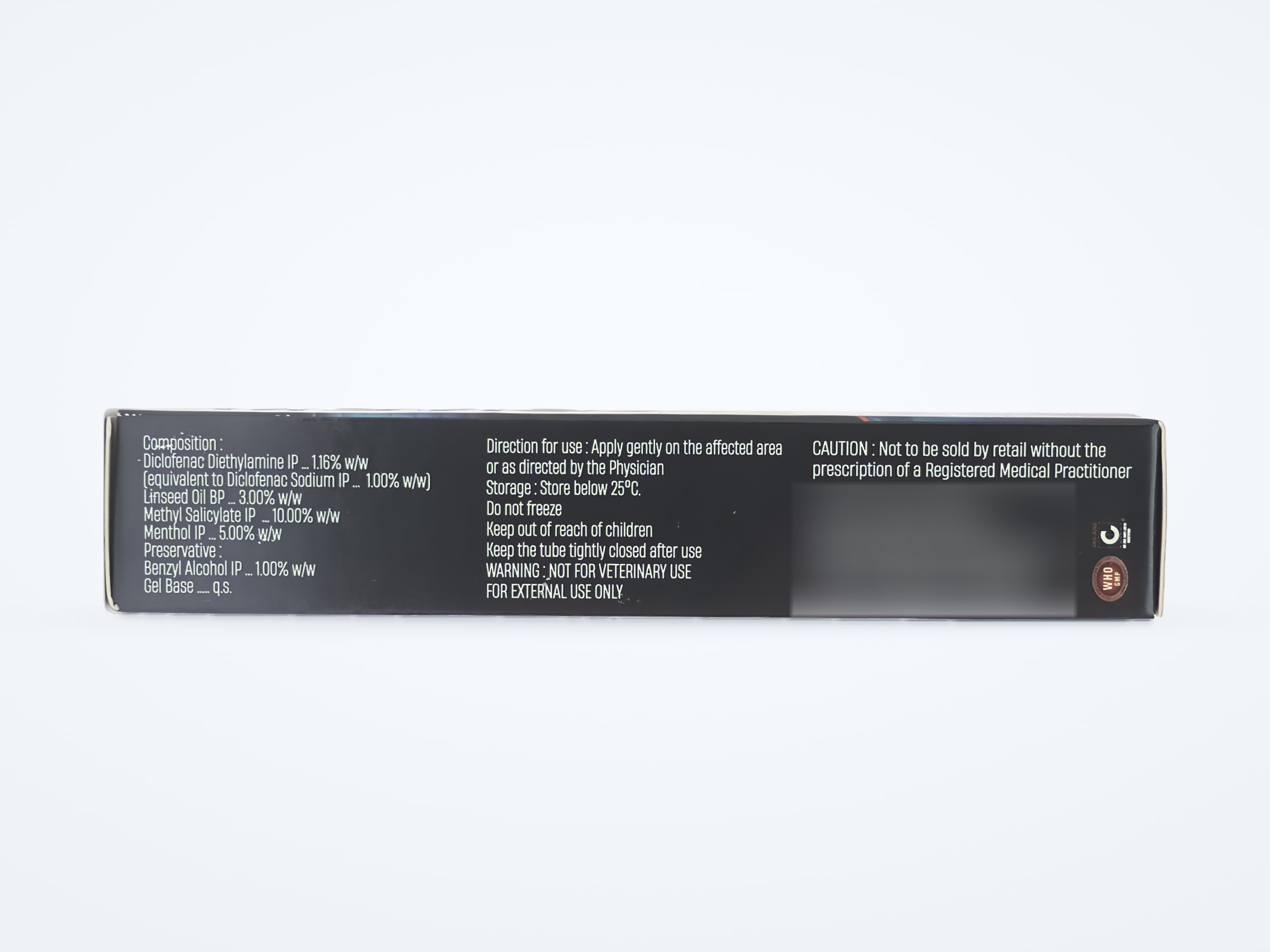 MOVIQ Gel gel carton, composition panel