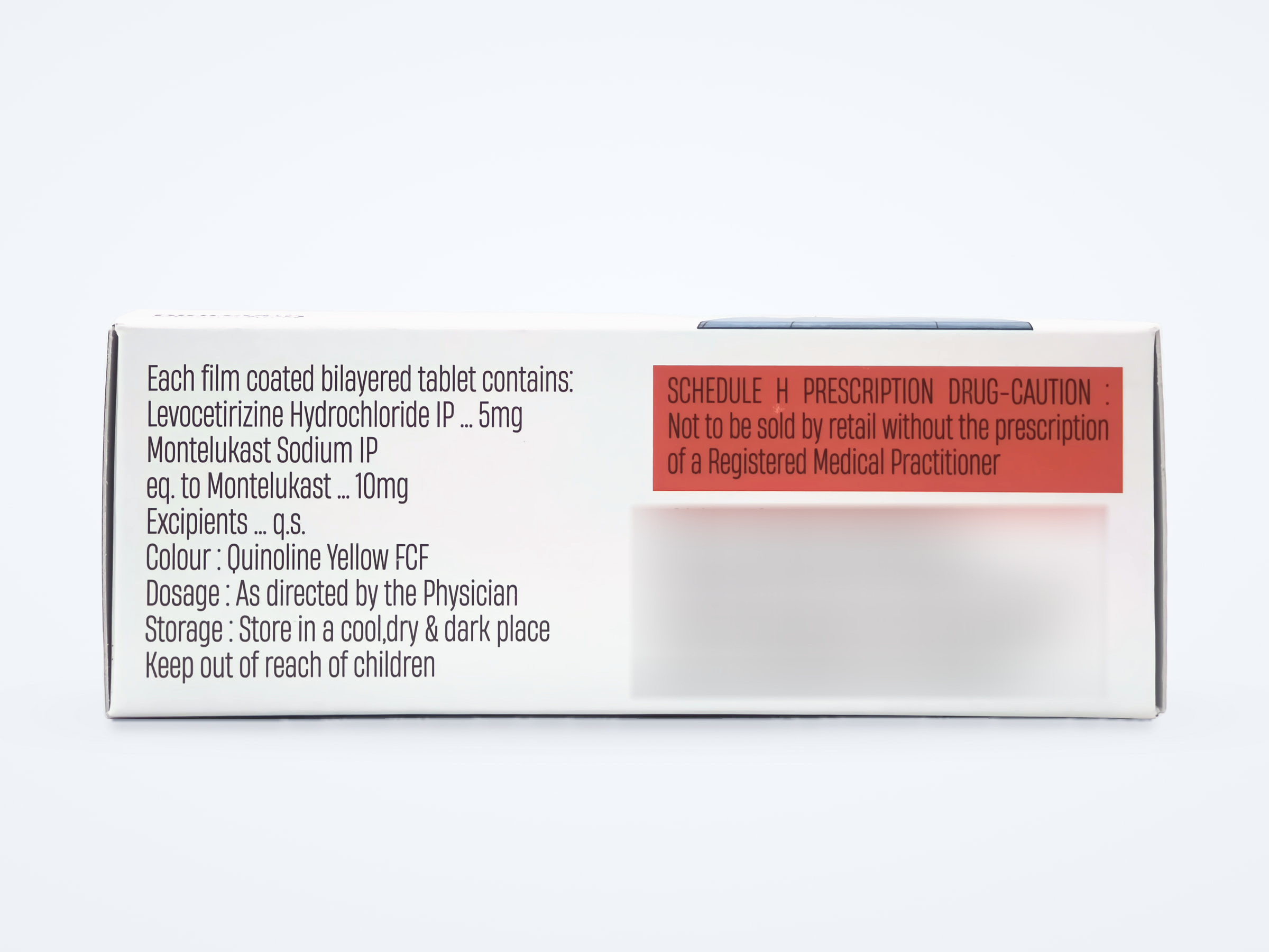 Revomont-LC tablets carton, composition panel