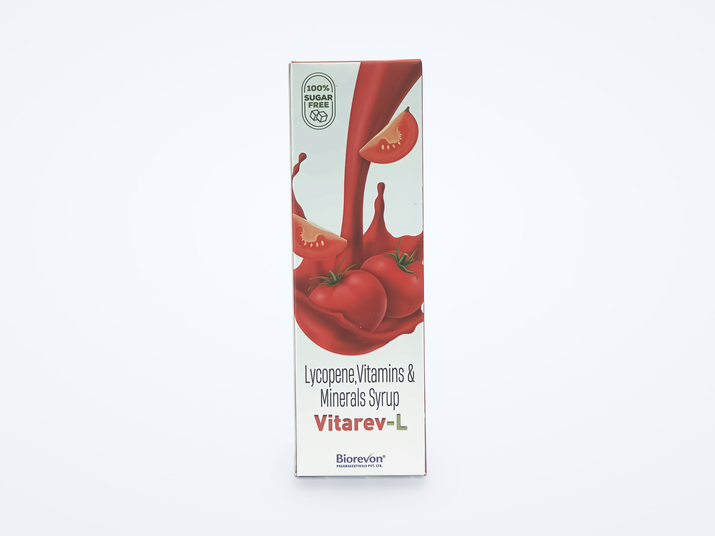 Vitarev-L syrup carton, front panel